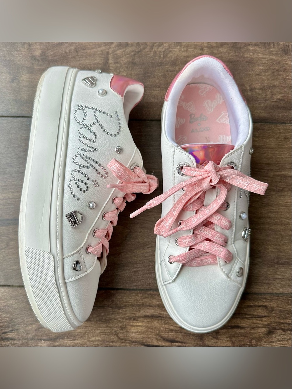 ALDO x Barbie - Women’s Barbie Lace Up Platform Sneakers - Women’s Size: 7
